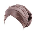 thumbnail image 2 of Womens Large Elastic Solid Color Comfortable Flat Hat Pearl Cap Nail Bead Pile Cap, 2 of 4