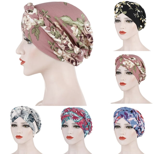 JUNWELL Couvre-Chef de Chimiothérapie et Cancer pour Femmes, Bonnet Turban Tressé, Couvre-Cheveux Torsadés, Enveloppe