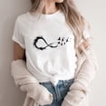 thumbnail image 2 of Plebaso T-Shirt Imprimé pour Femme Décontracté à Manches Courtes, T-Shirt Graphique à Col Rond, T-Shirts Amples d'Été 2025, 2 of 4