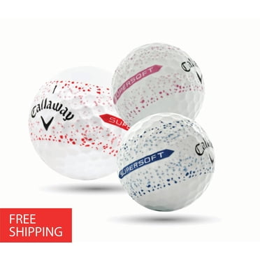 60 Callaway Supersoft Splatter 5A Mix by Mulligan Golf Balls - Used Golf Balls
