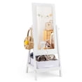 thumbnail image 1 of Gymax Miroir Pleine Longueur Autoportant pour Enfants avec Tablette Bac de Rangement Blanc, 1 of 10