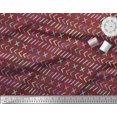thumbnail image 3 of Soimoi Tissu en Rayonne Rouge Symbole Mathématique Tissu Décoratif Imprimé au Mètre 56 Pouces de Large, 3 of 3