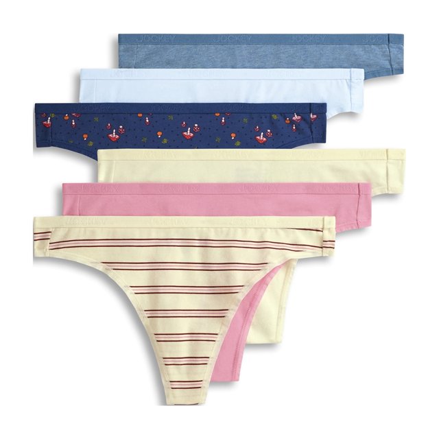 Jockey String Extensible en Coton Biologique pour Femmes - Lot de 6