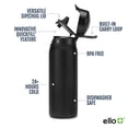 thumbnail image 3 of Ello 18 oz Flip & Fill Black Stainless Steel Water Bottle, 3 of 7