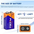 thumbnail image 3 of PKCELL 9V 6LR61 Alkaline Batteries Disposable Batteries for Smoke Detector (10 Counts), 3 of 6