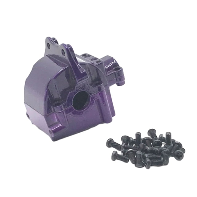 Xingzhi 1pieces 1/14 Gear Box RC Upgrade Part Aluminum Alloy Wear And Crash Resistant Rc Gear Box For Wltoys 144001 RC Car Part Purple
