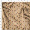 thumbnail image 4 of Soimoi Orange polyester Crepe Fabric Feather & Floral Decor Fabric Printed Yard 52 Inch Wide, 4 of 5