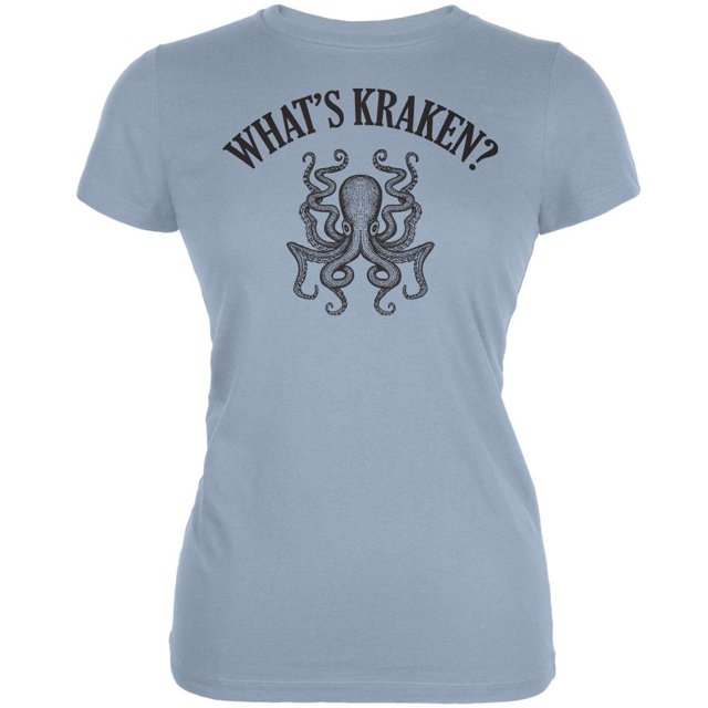 What's Kraken? Light Blue Juniors Soft T-Shirt