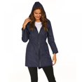 thumbnail image 2 of PRAETER Nouveau Imperméable Léger pour Femmes Veste Imperméable à Capuche pour Randonnée en Plein Air Vestes de Pluie Longues Vêtements de Pluie Actifs, 2 of 4