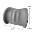 thumbnail image 3 of Car Lumbar Support Pillow - Ergonomic Memory Foam Cushion for Driving & Office, Comfortable Lumbar Relief, Breathable Design, Gray, Coffee, Pink, Light Blue, 3 of 8