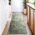 thumbnail image 1 of 2x6 FT Runner Rug Modern Washable Living Room Grey Green, 1 of 9