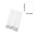 thumbnail image 2 of Bwiyojiz Room Decor 67.72x50x0.39" Solid Color Tassel Blanket Knitted Foot of Bed Sofa Throw Cover, Home Gifts, White, 2 of 6