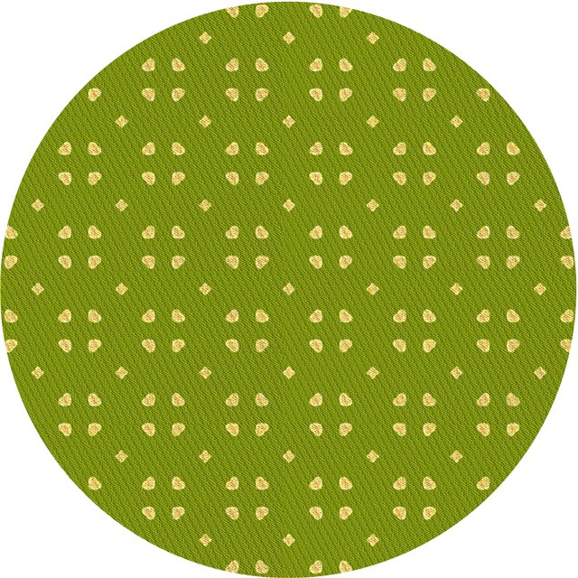 Ahgly Company Tapis Rond Lavable en Machine Intérieur Transitionnel Vert Pistache, 4 Pieds Rond
