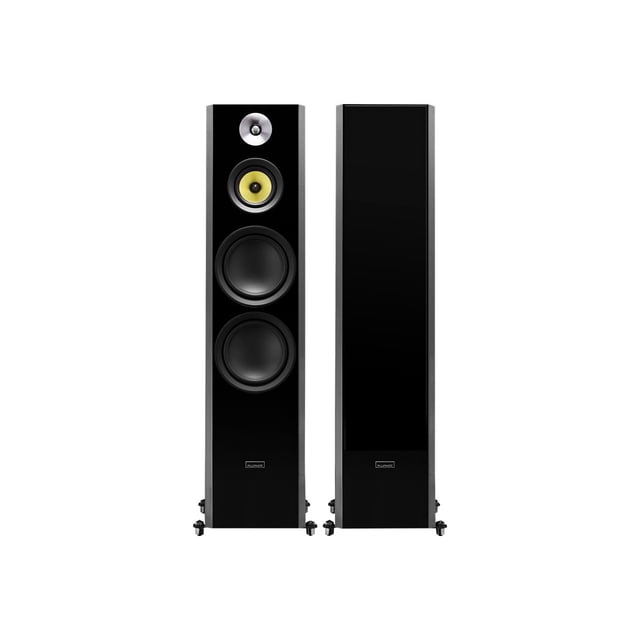 Fluance Haut-Parleurs Tour Hi-Fi Signature 3 Voies Autoportants avec Doubles Woofers de 8 Pouces pour Écoute Stéréo à 2 Canaux Ou Système de Cinéma Maison - Cendre Noir/paire (HFF)
