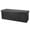 Black+Faux Leather, variant on 45 Inches Foldable Storage Ottoman Bench, Poly Linen Storage Bench, Storage Chest Padded Seat Footrest Stool