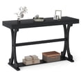 thumbnail image 1 of Gymax Narrow Console Table Vintage Accent Sofa Table w/ Open Storage Shelf Black, 1 of 10