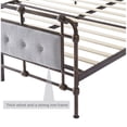 thumbnail image 4 of TOYTEXX Queen Size Metal Bed Frame with Tufted Grey Boucle Headboard, Wooden Slats, No Box Spring Needed, 4 of 6