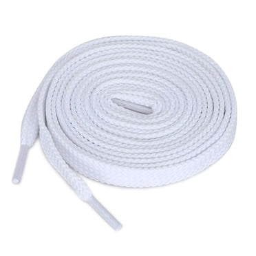 2 Paires Deux Couches Lacets Élastiques Épais Plats pour Blanc 120 cm