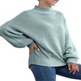thumbnail image 4 of MesaSe Automne Hiver Femmes Col Roulé Pull à Manches Longues en Vrac Gros Pull en Tricot, 4 of 7