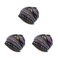 thumbnail image 1 of Baohd Bonnet Chapeau Musulman Hijab Imprimé Floral Foulard Coloré Turban Stretch Tête Wrap Mode Oreille Protection Bonnet Bleu Floral 3Set, 1 of 6