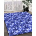 thumbnail image 3 of Ahgly Tapis d'Intérieur Lavable en Machine Carré Transitionnel Bleu Ciel, 5 Pieds Carré, 3 of 7