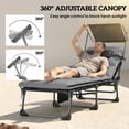 thumbnail image 4 of Outsunny Chaise Lounge Chairs, 2 PCS Folding Lounge Chairs with Canopy, 4 of 10