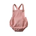 thumbnail image 1 of Newborn Baby Corduroy Sleeveless Romper Solid Color Backless Jumpsuit, 1 of 8