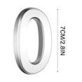 thumbnail image 2 of Dvkptbk Plastic Digital Stickers 3 Inch Silve Modern House Numbers Mailbox Numbers 0-9 Self-Adhesive Street Door Home Address Metal Numbers for Outside or Inside Signs Easy Install Home Decor, 2 of 2