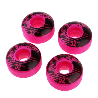 S SERENABLE 4Pcs 52mm 100A High Performance Skateboard Wheels PU Skate Wheels 100A Pink