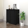 thumbnail image 2 of vidaXL Sideboard Black 70x35x80 cm Solid Wood Pine, 2 of 5
