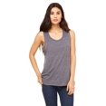 thumbnail image 1 of The Bella + Canvas Ladies Flowy Scoop Muscle Tank Top - ASPHALT SLUB - M, 1 of 3