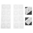 thumbnail image 3 of Miangastore Crystal Resin Mold Epoxy Molds Transparent Silicone 2Pcs 7.7X3.1In, 3 of 9