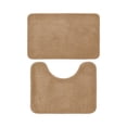 thumbnail image 1 of Yhmxh Bathroom Floor Mat 2 Piece Solid Color AntiDirty Carpet Toilet Bathroom Non Slip Absorbent Floor Mat Bathroom Foot Mat Washable Rug Anti-slip Rug Decorative Rug Rugs for Living Room Outdoor Rug, 1 of 5