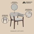 thumbnail image 4 of Blake Modern Wood Faux Mohair Armchair in Greige, 4 of 8