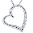 thumbnail image 1 of 3-Stone Heart Diamond Pendant 14K White Gold, 1 of 1
