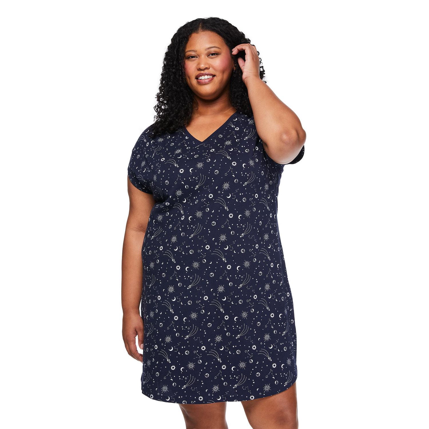 George Women's Plus V-Neck Nightshirt