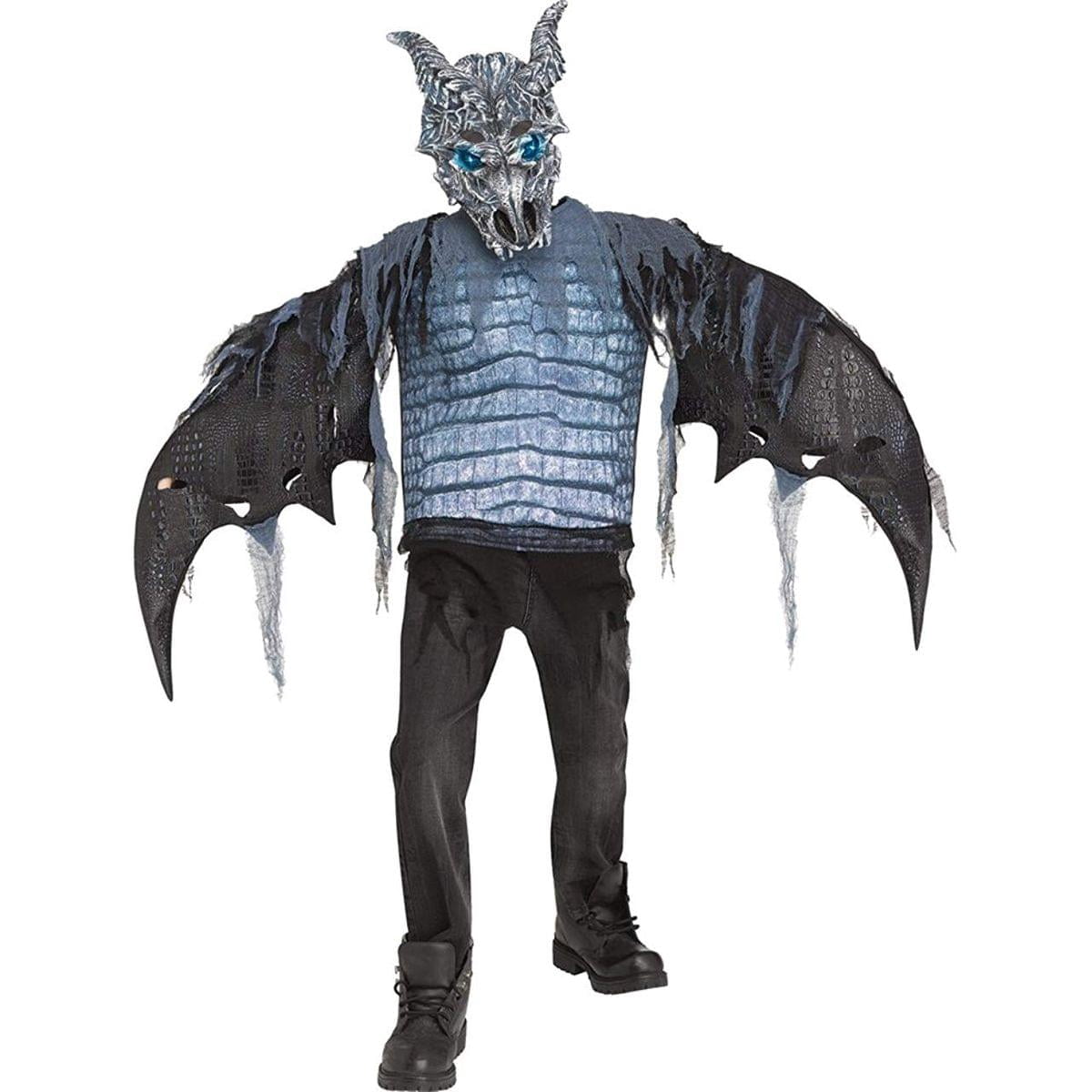 Ice Dragon Child Costume w/ Light-Up Eyes - Large 12/14