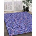 thumbnail image 3 of Ahgly Company Tapis d'Intérieur Lavable en Machine Carré Transitionnel Violet Pervenche Profond, 5 Pieds Carré, 3 of 7