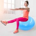 thumbnail image 3 of Yoga Ball Pink Doughnut Shape - Yoga Ball Chair - Balance Trainer - Thicken Anti-Explosion Inflatable Seating Exercise - for Office & Home & Gym, 3 of 5