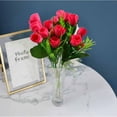 thumbnail image 4 of EGNMCR Home Decor, Room Decor, Fall Decor High-end Artificial Flowers Flower 6 Forks 18 Heads Artificial Flowers Home Decoration Plastic Flowers False Tulip, 4 of 6