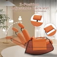 thumbnail image 3 of AECOJOY Rocking Recliner Chair with Retractable Footrest and Adjustable Backrest, Modern Fabric Glider Rocking Chair for Living Room or Bedroom, Orange, 3 of 8