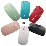 2.4G Wireless Mouse USB Receiver Ultra Slim for PC Laptop Gaming Optical Mouse red