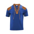 thumbnail image 1 of Birdeem Chemises pour Hommes Ensemble Décontracté Col en V Patchwork Manches Courtes et Shorts, 1 of 12