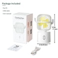 thumbnail image 3 of Small Desk Fan With 3 Speed Settings USB Powered Portable Table Fan For Home Office Outdoor Use 2400 mAh Battery, 3 of 6