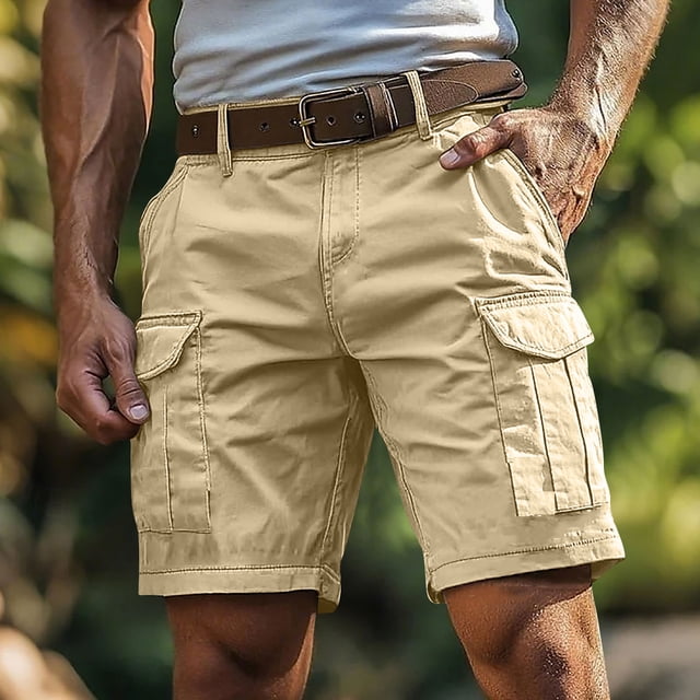 LIBRCLO Shorts Cargo pour Hommes avec Multiples Poches, Légers, Décontractés, de Plein Air, de Travail, pour la Randonnée et le Golf