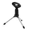 thumbnail image 1 of Support de Trépied de Microphone de Bureau, Angle Réglable Facile à Stocker Antidérapant Support de Microphone de Bureau avec Clip de Micro pour Conférence, 1 of 8