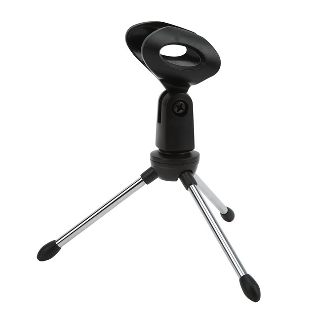 Support de Trépied de Microphone de Bureau, Angle Réglable Facile à Stocker Antidérapant Support de Microphone de Bureau avec Clip de Micro pour Conférence