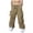 Khaki, variant on CFLVAEK Mens Cargo Pants Big and Tall Drawstring Elastic Waist Baggy Cargo Pant Casual Elastic Bottom Pants with Multi Pockets Black XXL
