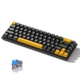 thumbnail image 1 of Graflsoa 68-Key Compact Mechanical Keyboard with Blue Switch, Black & Yellow Design, RGB Backlight, USB-C Connectivity, 1.5m Cable, 1 of 6