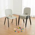 thumbnail image 3 of Lifetime Chaises Empilables Contemporaines pour Enfants, Lot de 4 (Crème), 3 of 5